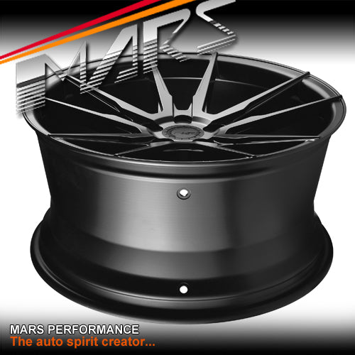 MARS MP-RH Matt Black 4x 19 Inch Deep Concave Stag Alloy Wheels Rims 5x114.3