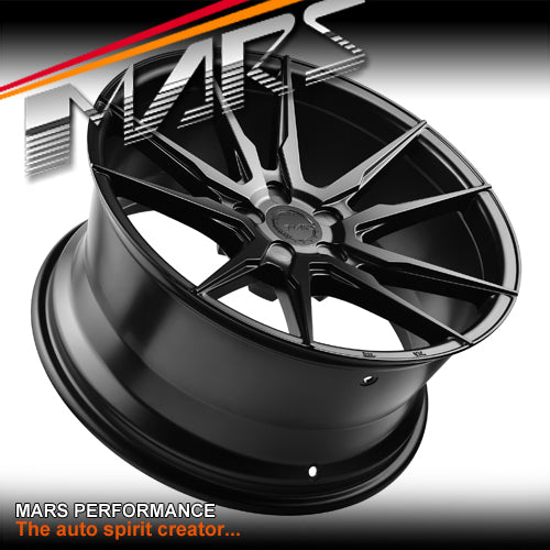 MARS MP-RH Matt Black 4x 19 Inch Deep Concave Stag Alloy Wheels Rims 5x114.3