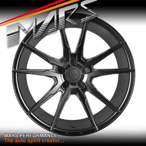 MARS MP-RH Matt Black 4x 19 Inch Deep Concave Stag Alloy Wheels Rims 5x114.3