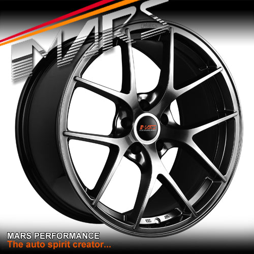 MARS MP-RI 19 Inch Hyper Black Stag Alloy Wheels Rims 5x112