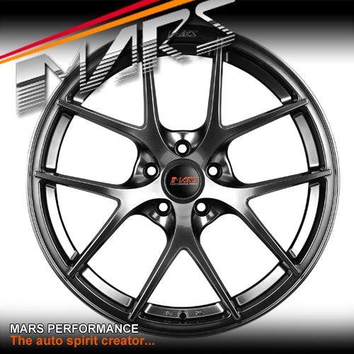 MARS MP-RI 19 Inch Hyper Black Stag Alloy Wheels Rims 5x112