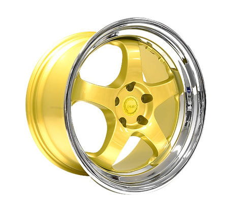 MARS MP-S1 4x 18 Inch Gold Face with deep Chrome dish Alloy Wheels Rims 5x114.3