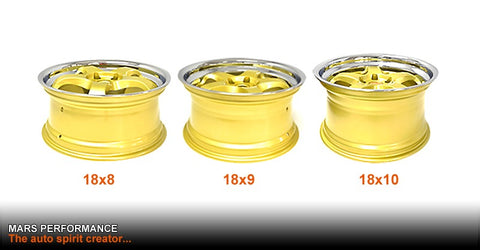 MARS MP-S1 4x 18 Inch Gold Face with deep Chrome dish Alloy Wheels Rims 5x114.3