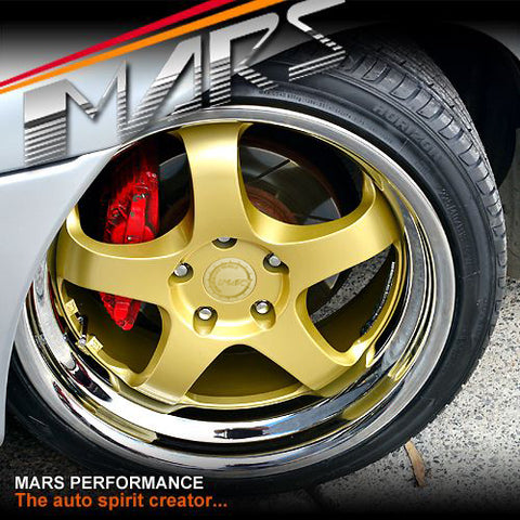 MARS MP-S1 4x 18 Inch Gold Face with deep Chrome dish Alloy Wheels Rims 5x114.3