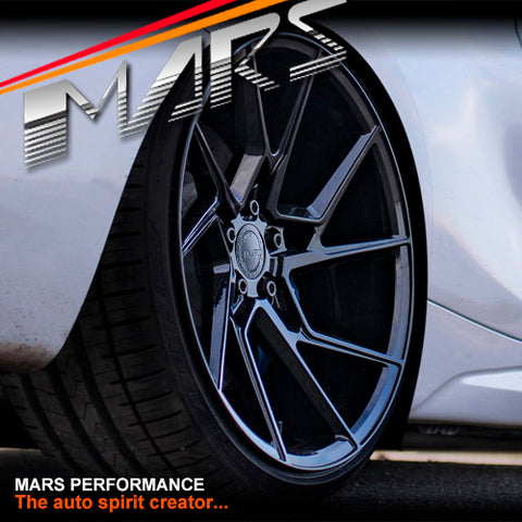 MARS MP-T4 Gloss Black 20 Inch Twist Spork Concave Alloy Wheels Rims 5x120
