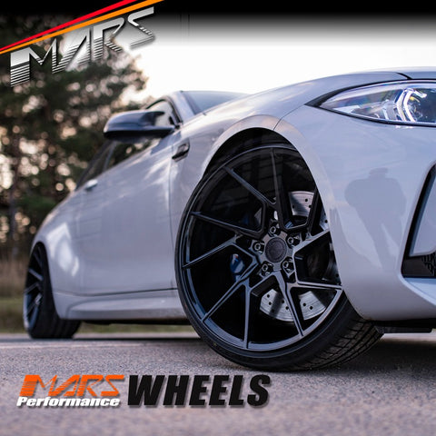 MARS MP-T4 Gloss Black 20 Inch Twist Spork Concave Alloy Wheels Rims 5x120