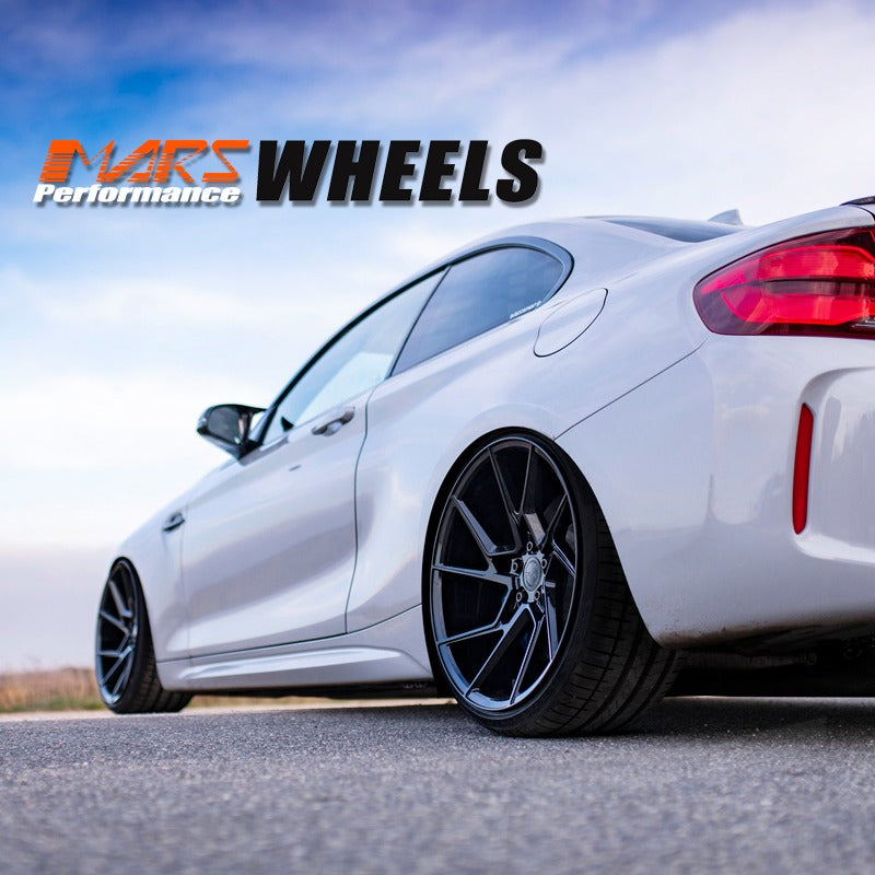 MARS MP-T4 Gloss Black 20 Inch Twist Spork Concave Alloy Wheels Rims 5x120