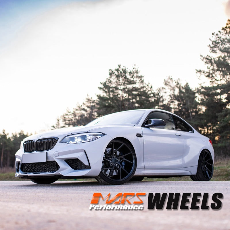 MARS MP-T4 Gloss Black 20 Inch Twist Spork Concave Alloy Wheels Rims 5x120