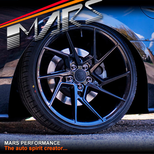 MARS MP-T4 Gloss Black 20 Inch Twist Spork Concave Alloy Wheels Rims 5x114.3