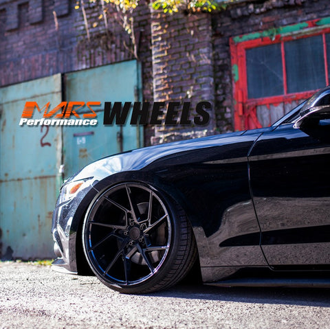 MARS MP-T4 Gloss Black 20 Inch Twist Spork Concave Alloy Wheels Rims 5x114.3