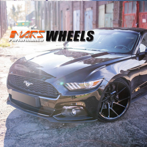 MARS MP-T4 Gloss Black 20 Inch Twist Spork Concave Alloy Wheels Rims 5x114.3