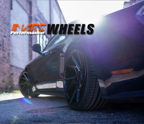 MARS MP-T4 Gloss Black 20 Inch Twist Spork Concave Alloy Wheels Rims 5x114.3