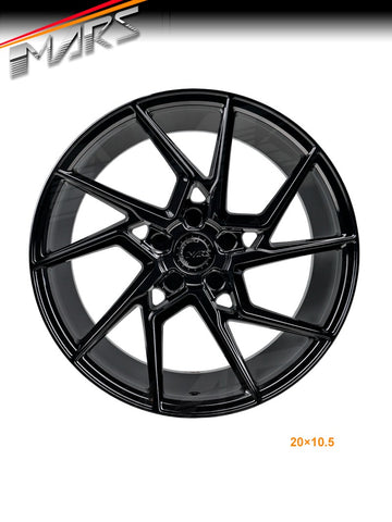 MARS MP-T4 Gloss Black 20 Inch Twist Spork Concave Alloy Wheels Rims 5x120