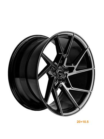 MARS MP-T4 Gloss Black 20 Inch Twist Spork Concave Alloy Wheels Rims 5x120