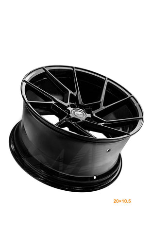 MARS MP-T4 Gloss Black 20 Inch Twist Spork Concave Alloy Wheels Rims 5x120