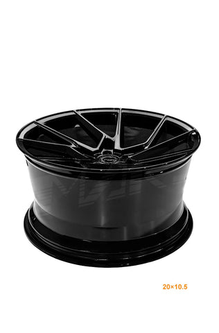 MARS MP-T4 Gloss Black 20 Inch Twist Spork Concave Alloy Wheels Rims 5x120