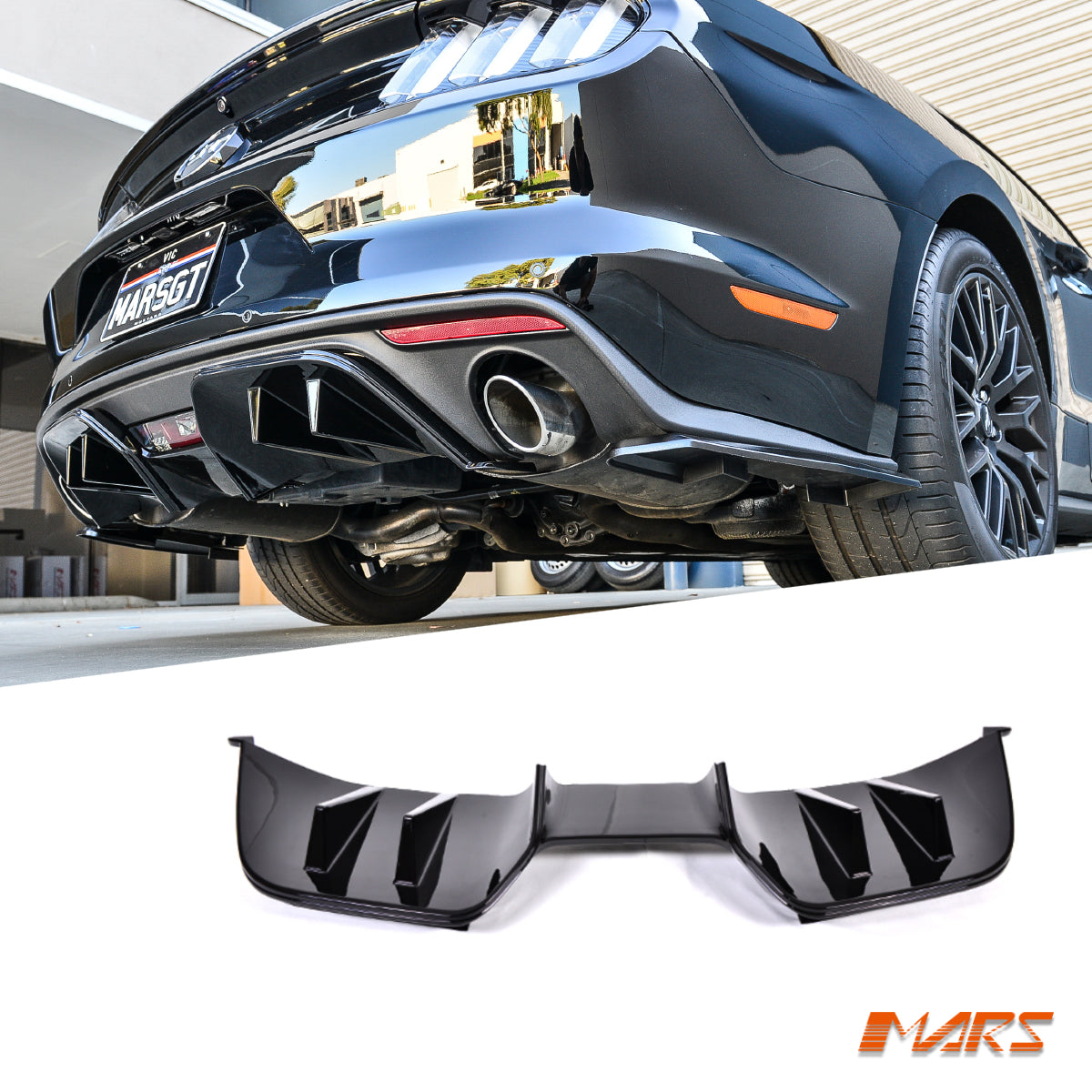 Rtr Diffuser Gloss Black RTR Style Rear Bumper bar Diffuser Lip Bodykit for Ford Mu ...