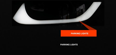 Black Full LED DRL Dual Beam Head Lights for Ford Mustang FM Coupe 2015-2017