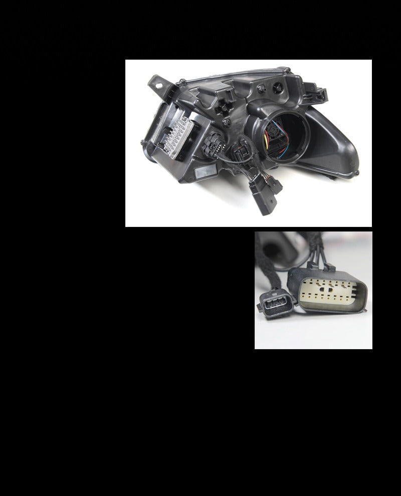 Black Full LED DRL Dual Beam Head Lights for Ford Mustang FM Coupe 2015-2017