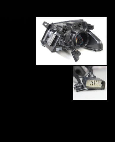 Black Full LED DRL Dual Beam Head Lights for Ford Mustang FM Coupe 2015-2017