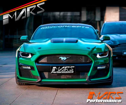 Black Full LED DRL Dual Beam Head Lights for Ford Mustang FM Coupe 2015-2017