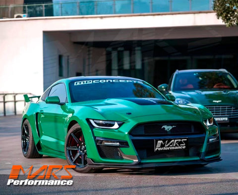 Black Full LED DRL Dual Beam Head Lights for Ford Mustang FM Coupe 2015-2017