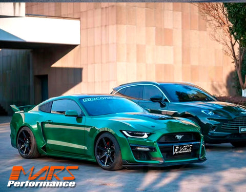 Black Full LED DRL Dual Beam Head Lights for Ford Mustang FM Coupe 2015-2017