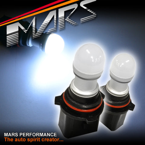 Close-up of MARS 3D LED White Fog Light Bulb with advanced design