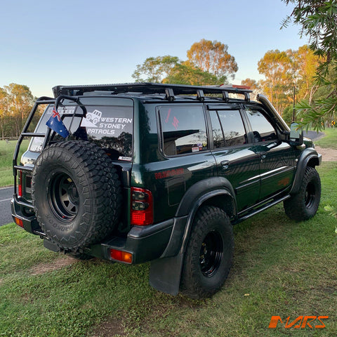 Smoked Red LED Tail lights for Nissan Patrol GU 1997-2004, Series 1, 2, 3.