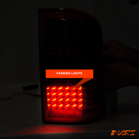 Smoked Red LED Tail lights for Nissan Patrol GU 1997-2004, Series 1, 2, 3.