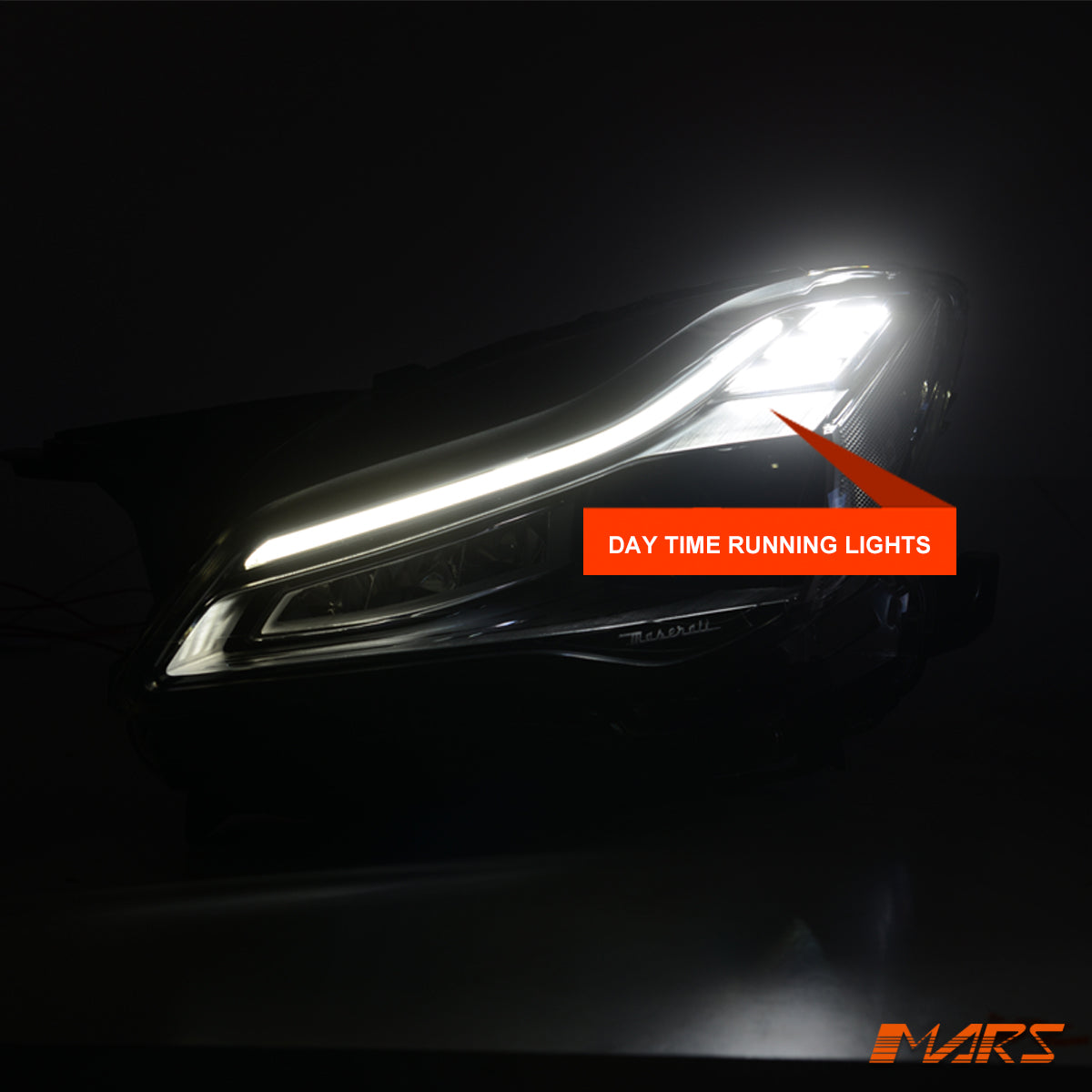 Black Facelift Trofeo Style Full LED Head Lights for Maserati Quattroporte M156 2013-2020