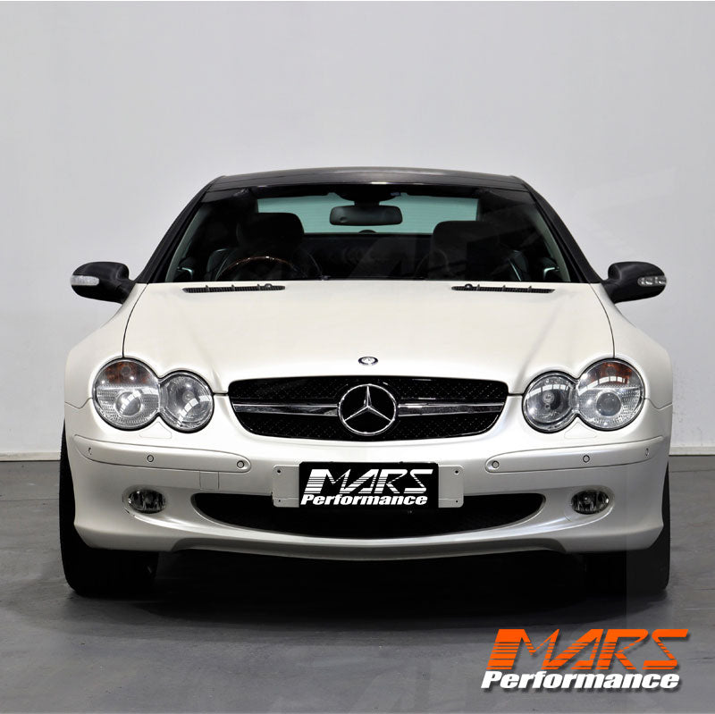 Chrome Black AMG GT-R Style Front Bumper Grille Grill for Mercedes-Benz SL-Class R230 2002-2005 Series 1