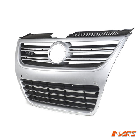 Matt Silver Front Bumper Bar Grille Grill Bodykit for VW Volkswagen Passat R36 B6 2006-2010