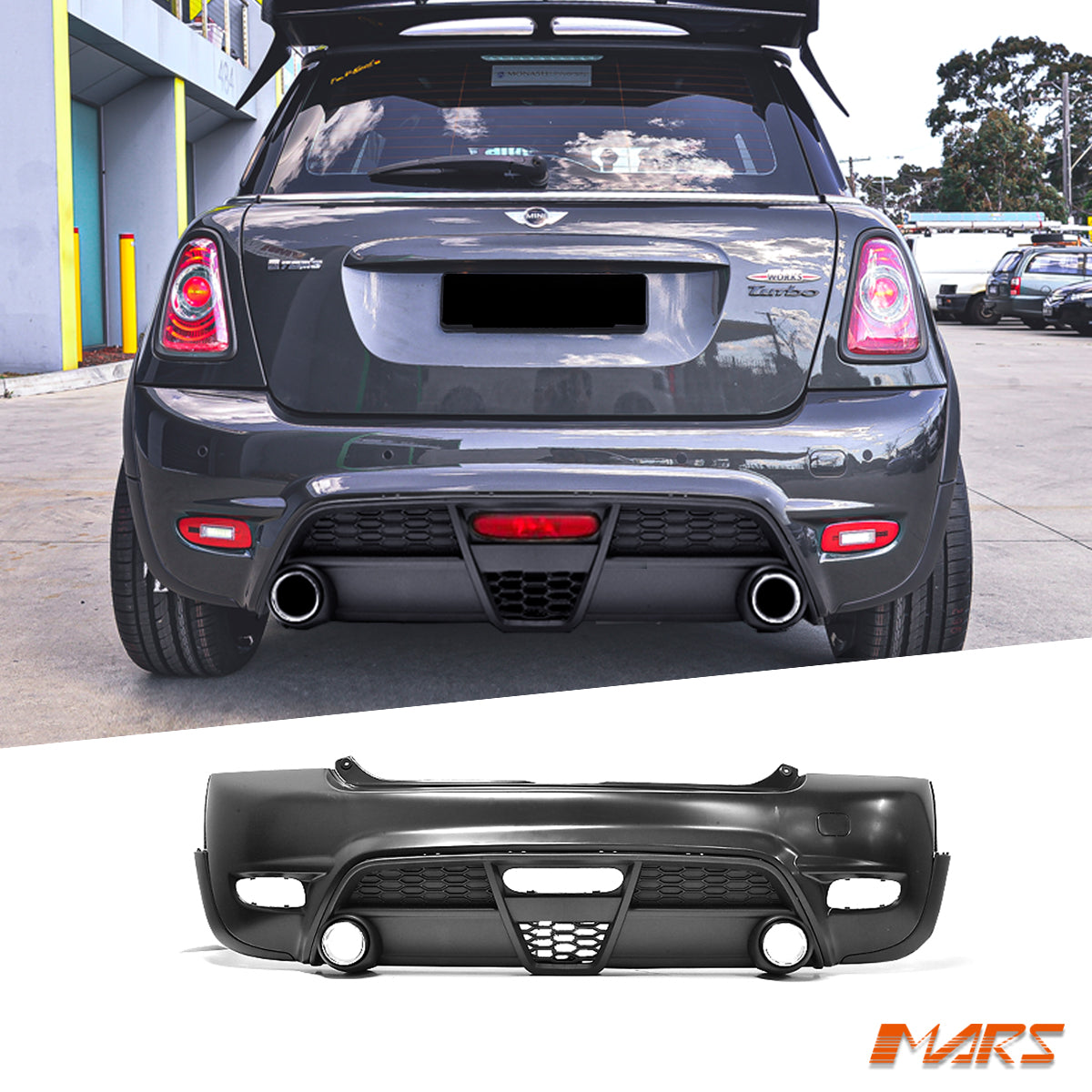 JCW Style Rear Bumper bar Bodykit for Mini Cooper R56 2007-2013 – Mars ...