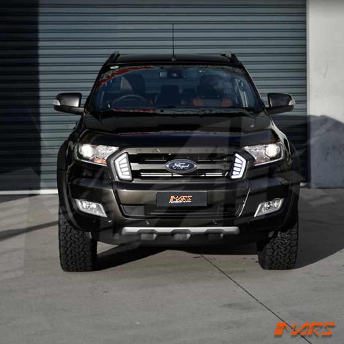MARS Front Bumper Bar Grill Grille LED DRL Lights for FORD Ranger PX MK2 2015-2018