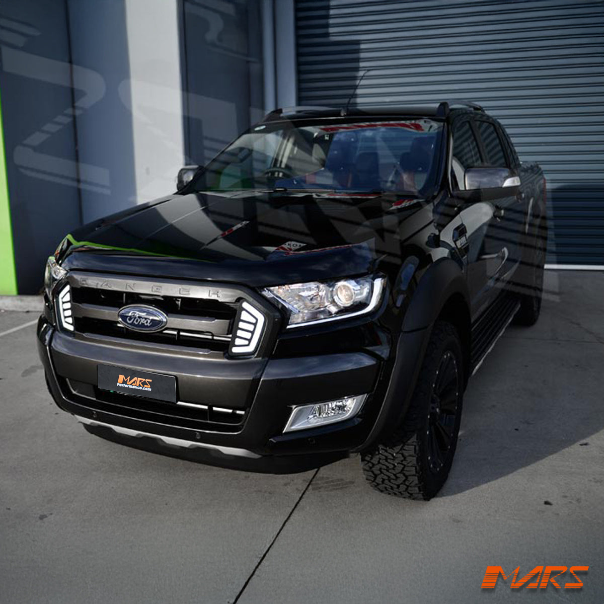 MARS Front Bumper Bar Grill Grille LED DRL Lights for FORD Ranger PX MK2 2015-2018