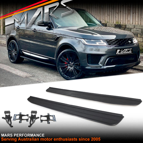 Black Foot Rest Running Boards Side Step Bar Bodykit for LAND ROVER Range Rover Sport L494 2013-2022