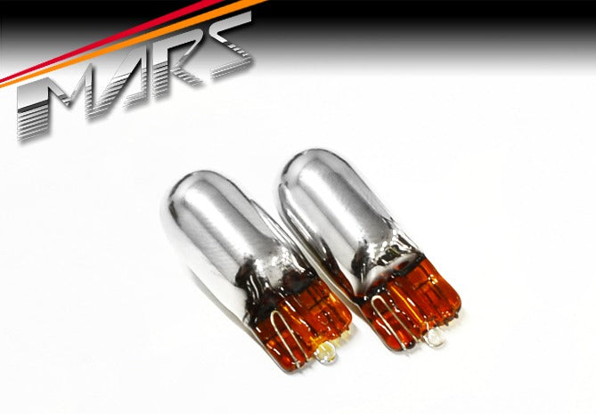 MARS Chrome Finish Amber Bulbs installed in car’s turn signal lights