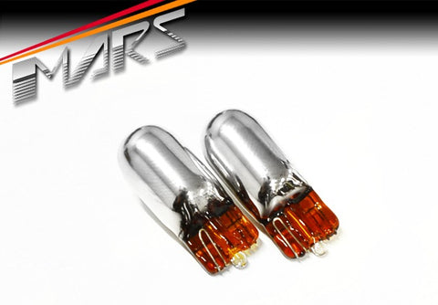 MARS Chrome Finish Amber Bulbs installed in car’s turn signal lights