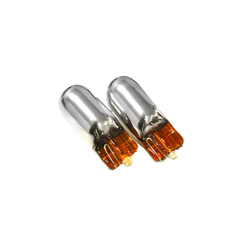 MARS Chrome Finish T10 W5W Amber Turn Signal Bulbs in packaging