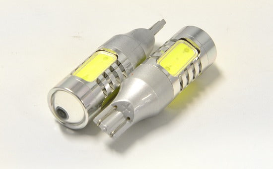 Side view of MARS T15 White Reverse Light Bulb showing plug-and-play compatibility