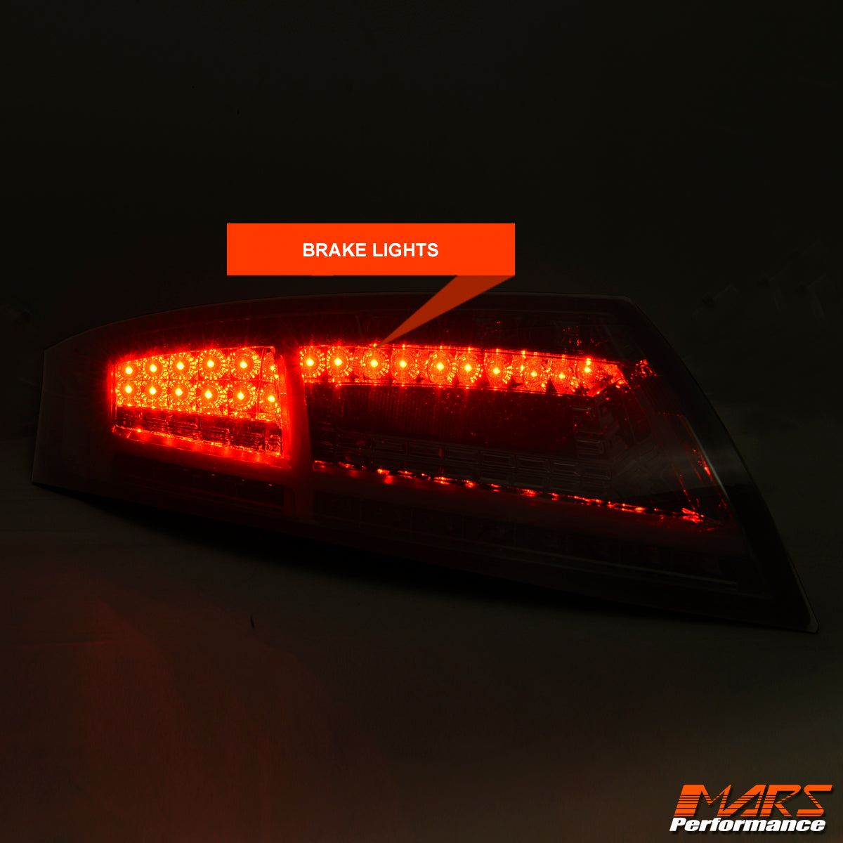 Audi R8 Led Tail Lights Full Smoked Full LED 3D Stripe Bar Tail Lights