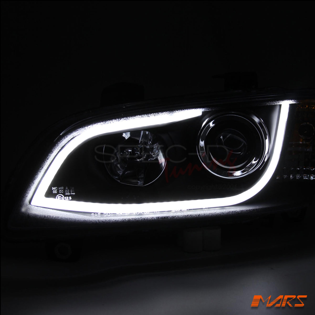 Black 3D DRL LED Projector Head Lights for Holden Commodore & HSV VE Series 1 2006-2009