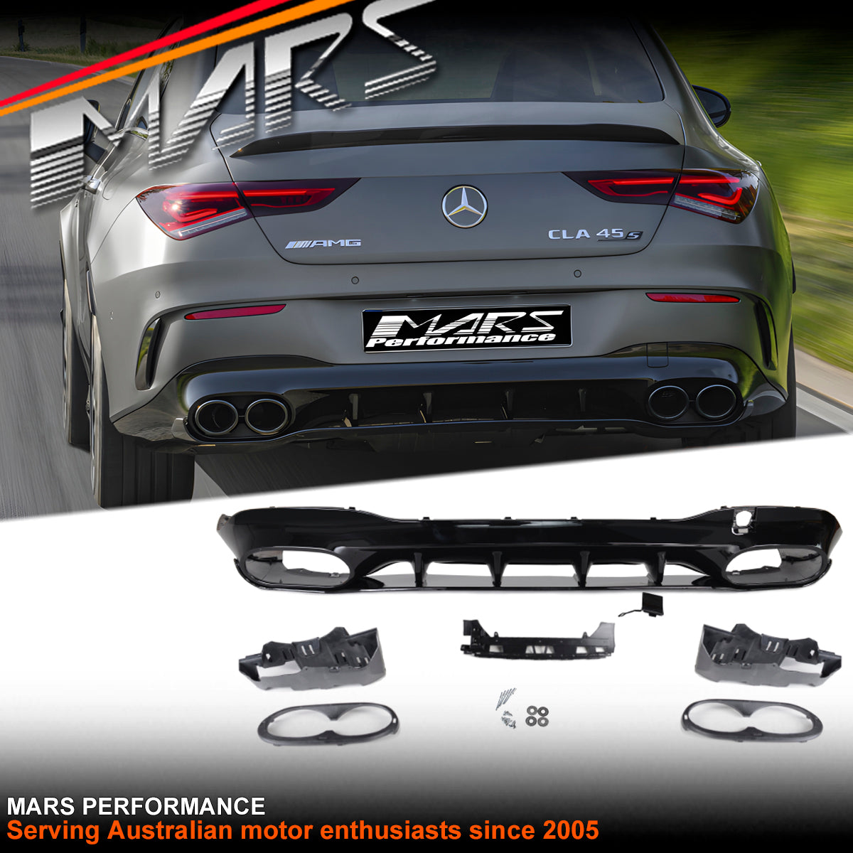 CLA45-S Style Rear Bumper bar Diffuser Bodykit for Mercedes-Benz CLA ...