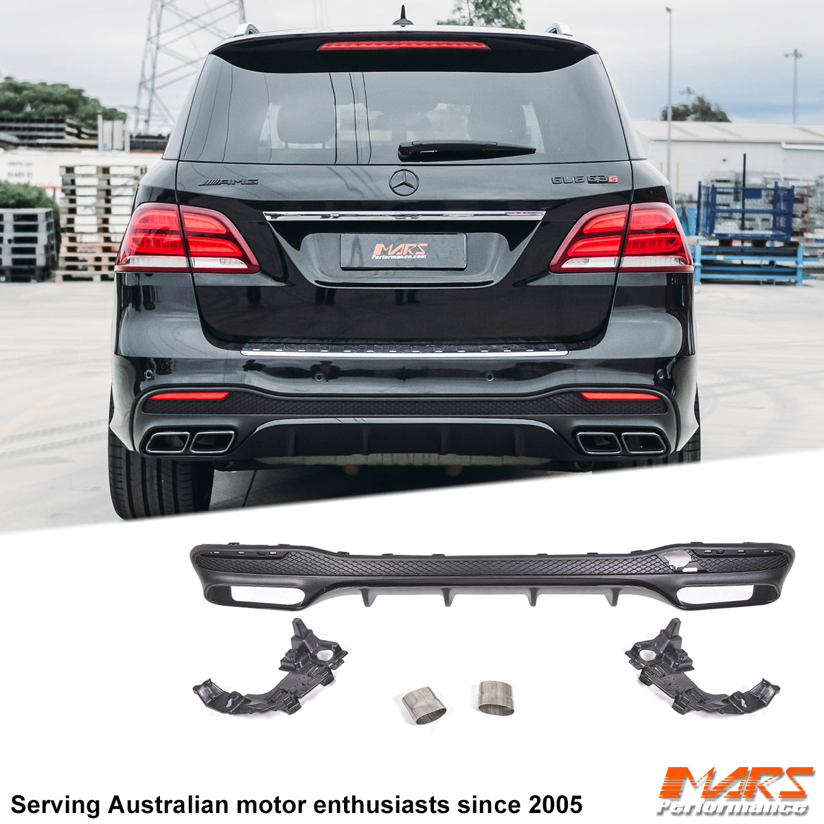 Rear Bumper bar Diffuser Bodykit for Mercedes-Benz GLE-Class W166 Hatc ...