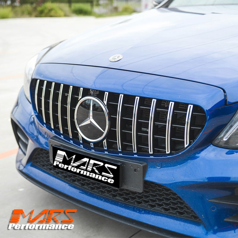 C63 Panamericana Style Front Bumper Bar Grille Grill Bodykit for Mercedes-Benz C-Class W205 C205 S205 A205 2019-2021 & C43 AMG
