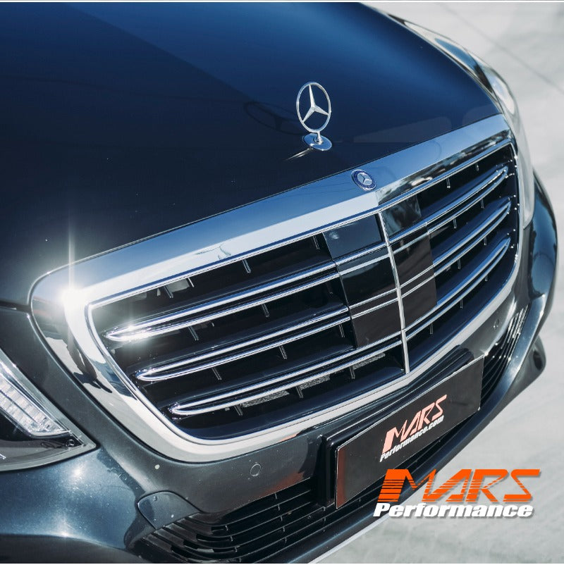 Chrome Black AMG S63 Style Front Bumper Bar Grill Grille for Mercedes-Benz W222 S-Class 2013-2020