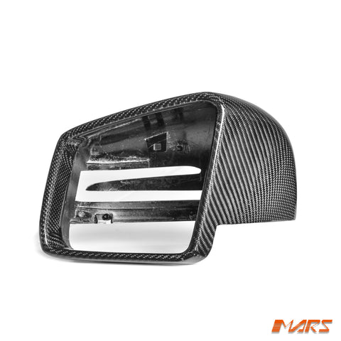 2PCS Carbon Mirror Covers For Mercedes W463 G500, W166 ML350, GL350 – Clip-On, Black
