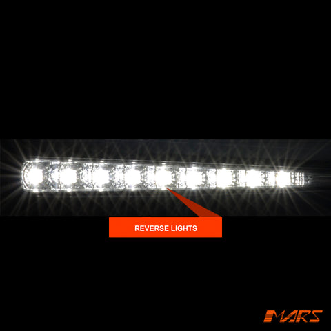 Clear Red LED 3D Stripe Bar Tail lights with Sequential Indicators for Subaru WRX & STI 2014-2021