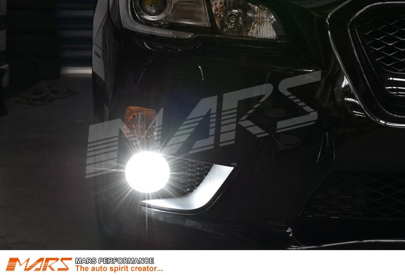 MARS 3D LED DRL Fog Light Bulbs installed on a Subaru WRX 2014+